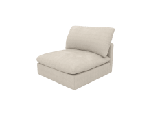 Willow Muse Flax Armless Sofa Module color Muse Flax