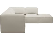 Kai Toorak Pearl Modular Sofa - 4 Seater and Ottoman color Toorak Pearl