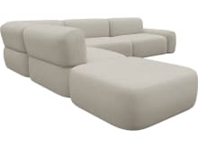 Beckett Toorak Pearl Modular Sofa - 6 Piece color Toorak Pearl