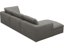 Cloud Deep Isla Soft Grey Left Facing Modular Sofa - 3 Seater Chaise color Isla Soft Grey