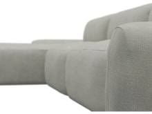 Beckett Toorak Pebble Chaise Sofa - 3 Seater color Toorak Pebble