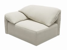 Clarence Muse Flax 2 Seat Left Arm Facing Sofa Module color Muse Flax