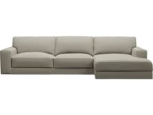 Monica Plaza Natural Chaise Sofa - 3 Seater color Plaza Natural
