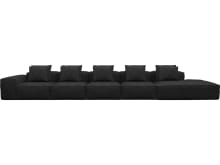 Riley California Charcoal Modular Sofa - 1x Arm, 4x Armless, 1x Right Terminal color California Charcoal