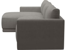 Haven Isla Soft Grey Chaise Sofa - 3 Seater color Isla Soft Grey
