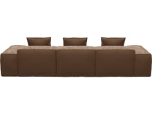 Riley Tribute Chestnut Modular Sofa - 3 Seater Chaise color Tribute Chestnut