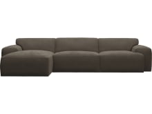 Copenhagen Muse Mink Chaise Sofa - 3 Seater color Muse Mink