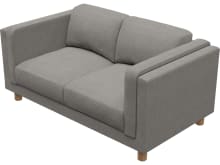 Hayes Isla Soft Grey Sofa - 2 Seater color Isla Soft Grey