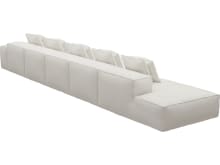 Riley Tribute Ice Modular Sofa - 1x Arm, 4x Armless, 1x Left Terminal color Tribute Ice