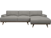Dane Isla Soft Grey Chaise Sofa - 3 Seater color Isla Soft Grey