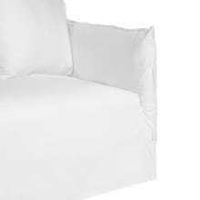 Como Linen Darling Chair Pure White - 1.5 Seater color Linen Pure White