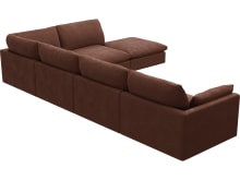 Willow Muse Rust Modular Sofa - 6 Seater RAF Terminal color Muse Rust
