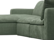 Cloud Deep Tribute Dark Jade Modular Sofa - 3 Seater Chaise color Tribute Dark Jade