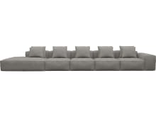 Riley Isla Soft Grey Modular Sofa - 1x Arm, 4x Armless, 1x Left Terminal color Isla Soft Grey