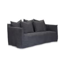 Como Linen Sofa Charcoal - 2.5 Seater color Linen Charcoal