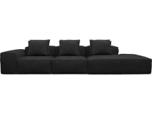 Riley California Charcoal Modular Sofa - 1x Arm, 2x Armless, 1x Right Terminal color California Charcoal