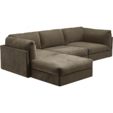 Finley Tribute Walnut Modular Sofa - 3 Seater and Ottoman color Tribute Walnut