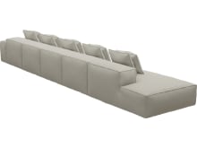 Riley California Ivory Modular Sofa - 1x Arm, 4x Armless, 1x Left Terminal color California Ivory