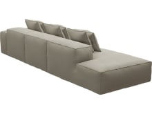 Riley Plaza Natural Modular Sofa - 1x Arm, 2x Armless, 1x Left Terminal color Plaza Natural