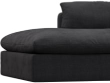 Willow Plaza Flint Grey Chaise Left Arm Facing Sofa Module color Plaza Flint Grey