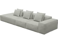 Riley Toorak Pebble Modular Sofa - 1x Arm, 2x Armless, 1x Left Terminal color Toorak Pebble
