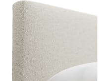 Haven Dark Gas Lift Bed Boucle Ivory color Boucle Ivory