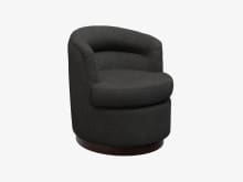 Penelope Swivel Chair California Charcoal color California Charcoal