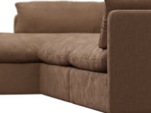Willow Tribute Chestnut Chaise Sofa - 3 Seater color Tribute Chestnut