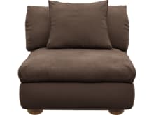 Tully Muse Chocolate Armless Sofa Chair Module color Muse Chocolate