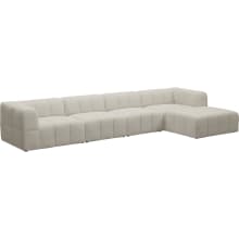Lucello Toorak Pearl Modular Sofa with Ottoman - 5 Piece color Toorak Pearl