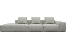 Riley Toorak Pebble Modular Sofa - 1x Arm, 2x Armless, 1x Left Terminal color Toorak Pebble