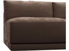 Haven Muse Chocolate 2 Seater Armless Sofa Module color Muse Chocolate