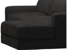 Monica California Charcoal Chaise Sofa - 3 Seater color California Charcoal