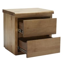 Calypso Bedside Table Nutmeg -  2 Drawer color Nutmeg