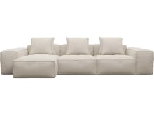 Riley Santa Fe Sand Modular Sofa - 3 Seater Chaise color Santa Fe Sand