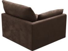 Willow Muse Chocolate 1 Seat Left Arm Facing Sofa Module color Muse Chocolate