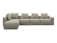 Riley Apt Plaza Natural Sofa - 6 Seater LAF Terminal color Plaza Natural