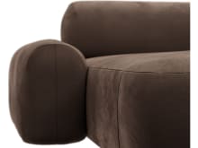 Beckett Muse Chocolate Chaise Sofa - 3 Seater color Muse Chocolate
