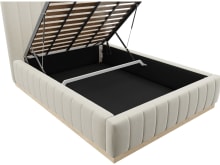 Brentwood Gas Lift Bed Muse Flax color Muse Flax