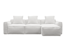 Riley Apt Muse Frost Sofa - 3 Seater Chaise color Muse Frost