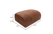 Malmo Blaze Latte Ottoman color Blaze Latte