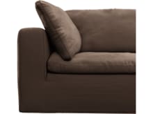 Cloud Deep Muse Chocolate Modular Sofa - 3 Seater Chaise color Muse Chocolate