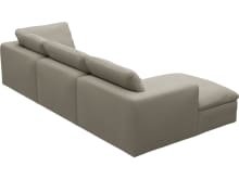 Cloud Deep Plaza Natural Modular Sofa - 3 Seater Chaise color Plaza Natural