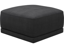 Haven Plaza Flint Grey Ottoman color Plaza Flint Grey