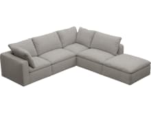 Cloud Boucle Pumice Modular Sofa - 5 Piece color Boucle Pumice