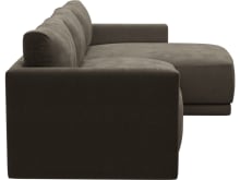 Haven Apt Muse Mink Chaise Sofa color Muse Mink