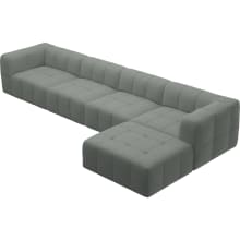 Lucello Tribute Storm Modular Sofa with Ottoman - 5 Piece color Tribute Storm
