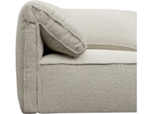 Kai Boucle Ivory Modular Sofa - 4 Seater and Ottoman color Boucle Ivory