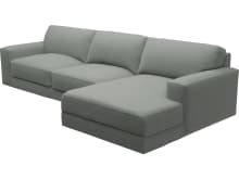 Monica Tribute Storm Chaise Sofa - 3 Seater color Tribute Storm