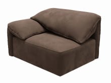 Clarence Muse Chocolate 2 Seat Left Arm Facing Sofa Module color Muse Chocolate